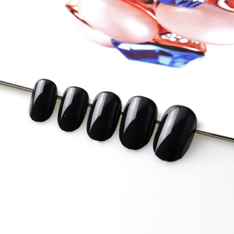 Oval Shaped sleek pearl Press-on Nails 100 Pcs Set