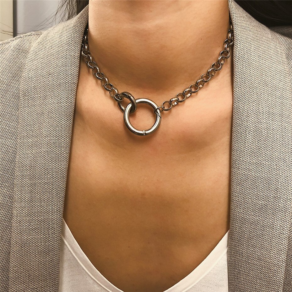Collane Choker con Ciondoli a Forma di Cerchio