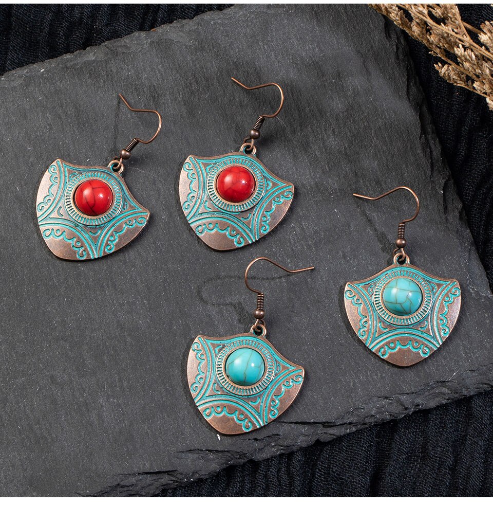 Orecchini Pendenti in Metallo Stile Boho da Donna