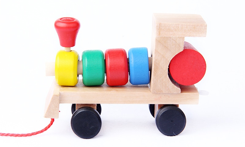 Kid's Wooden Train Montessori Toy