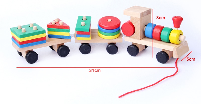 Kid's Wooden Train Montessori Toy