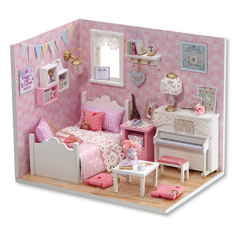 Miniature Colorful DIY Doll House with Furniture