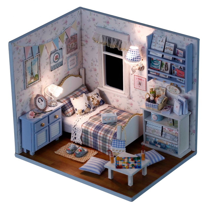 Miniature Colorful DIY Doll House with Furniture