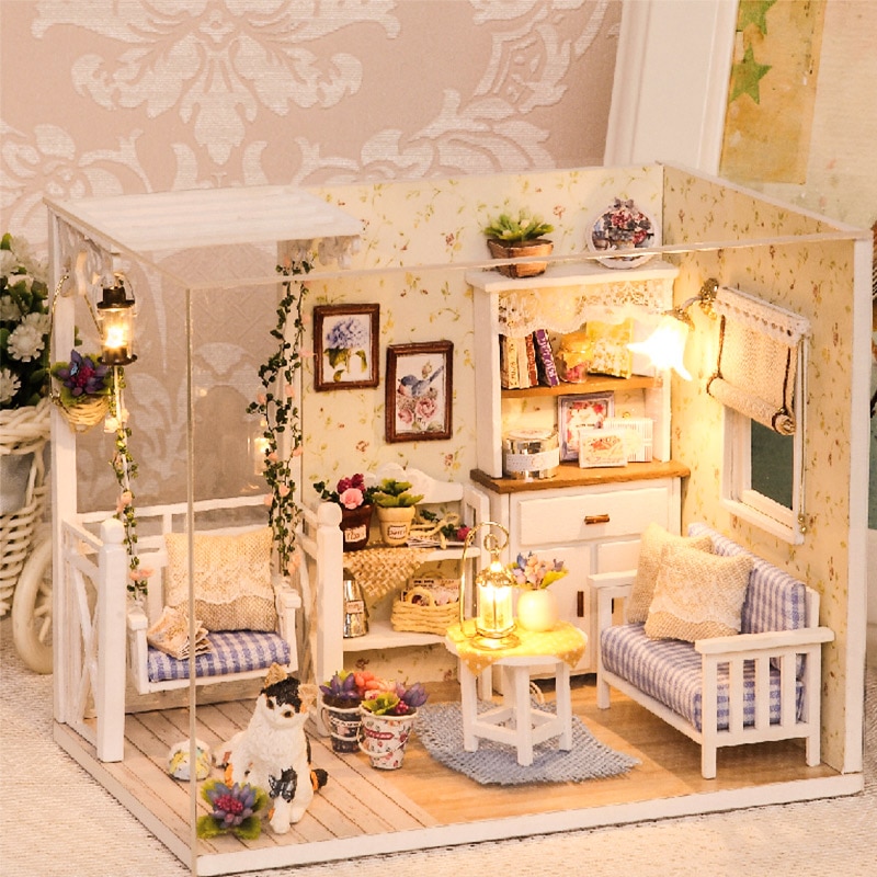 Miniature Colorful DIY Doll House with Furniture