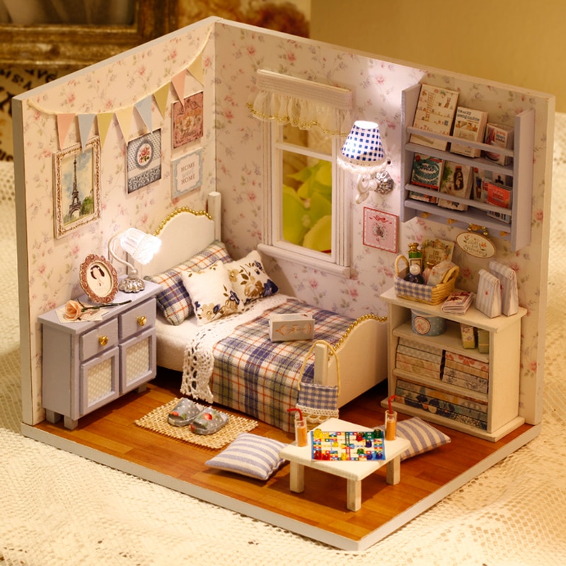 Miniature Colorful DIY Doll House with Furniture