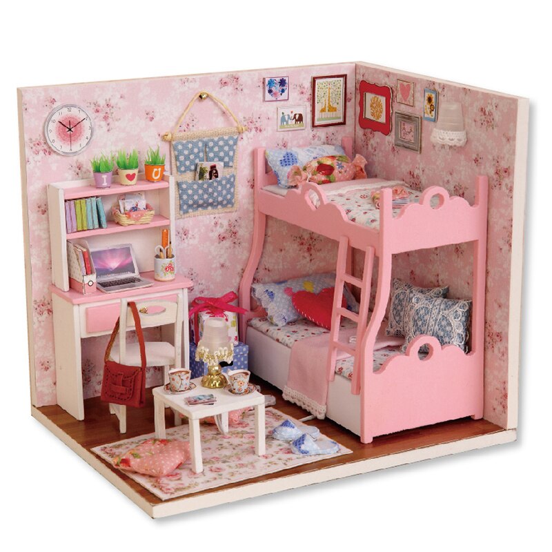 Miniature Colorful DIY Doll House with Furniture