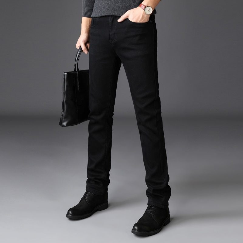 Men's Black Straight Jeans