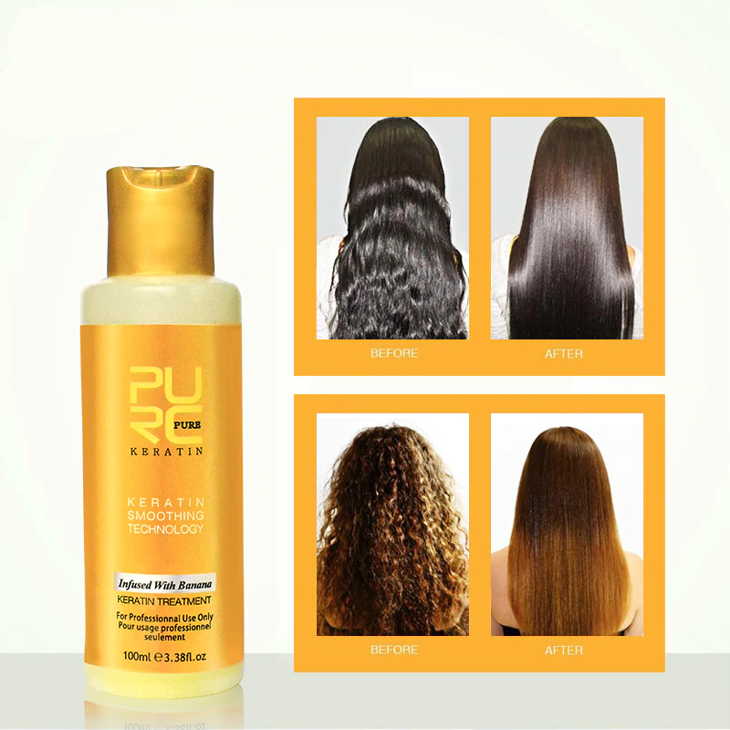 Banana Keratin Treatment for Damaged Frizzy Hair