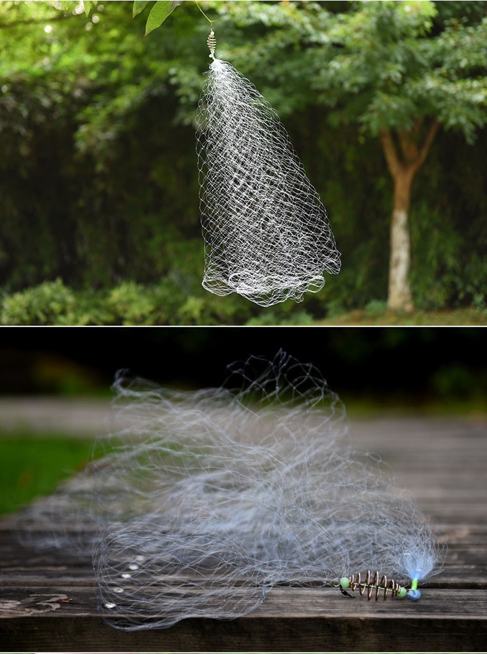 Compact Fishing Net with Lure Compartment