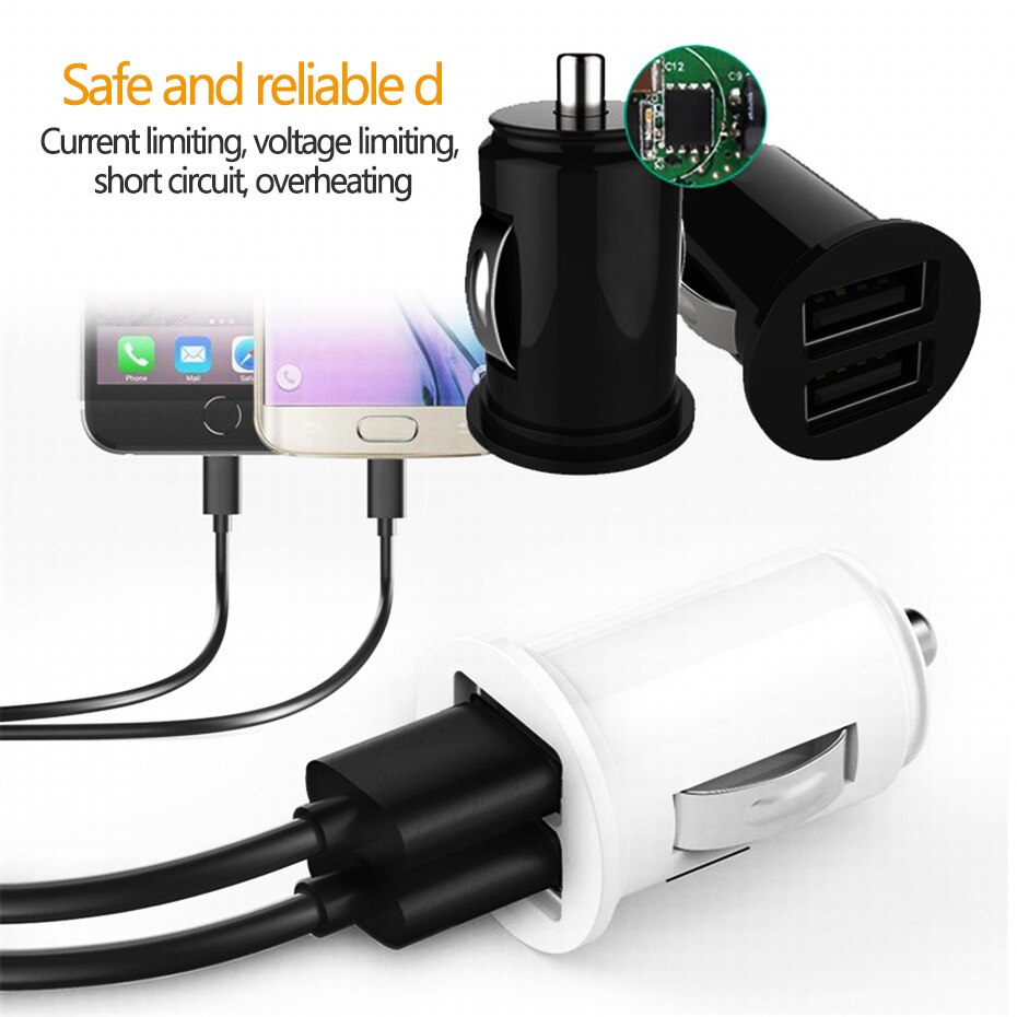 Car 2 Port USB Mini Charger