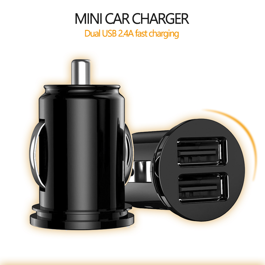 Car 2 Port USB Mini Charger