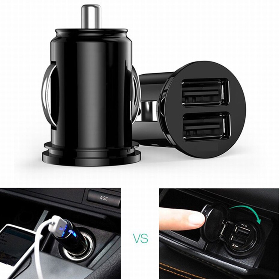 Car 2 Port USB Mini Charger