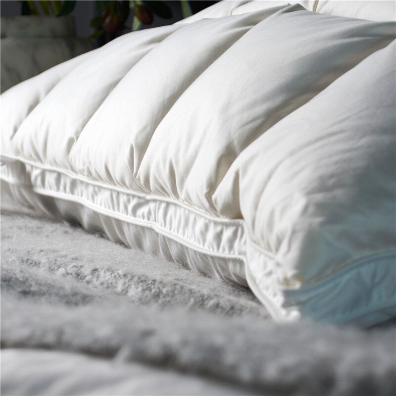 Natural Goose Down Rectangle Shaped Pillow for Sleeping 2 pcs Set