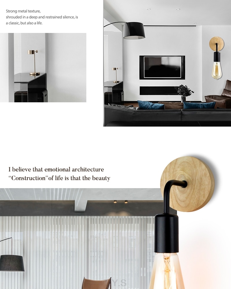 Industrial Style Wood Wall Light Industrial Style Wood Wall Light