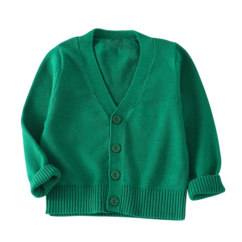 Solid Knitted Buttoned Cardigan