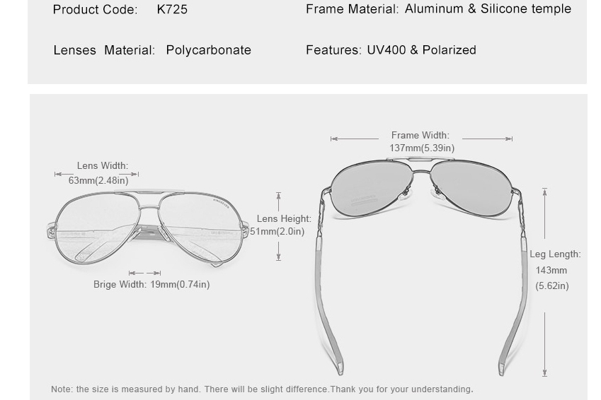 Men's Classic Design Polarized Aluminum Sunglasses