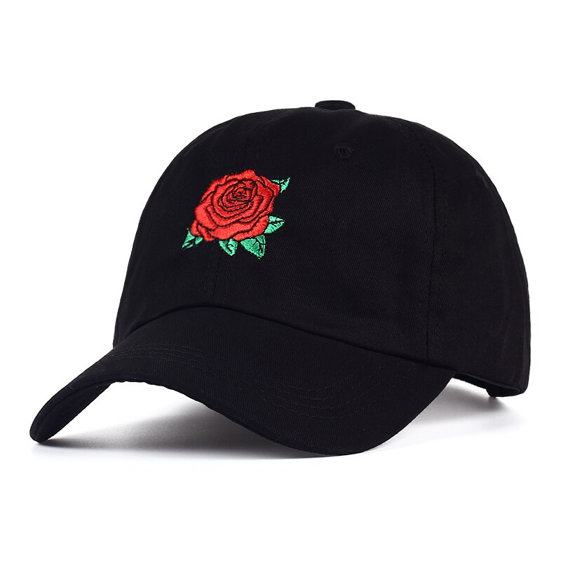 Rose Embroidered Summer Baseball Cap
