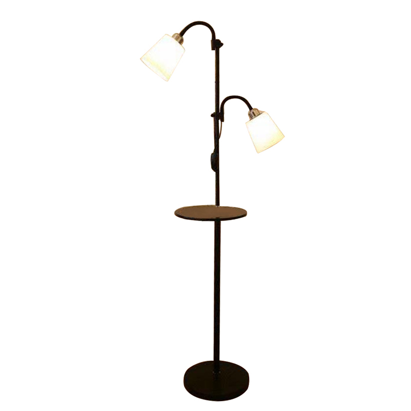 Nordic Dual-Head Gooseneck Floor Lamp with Table - Sage Design Group - Annette Sage, CEO