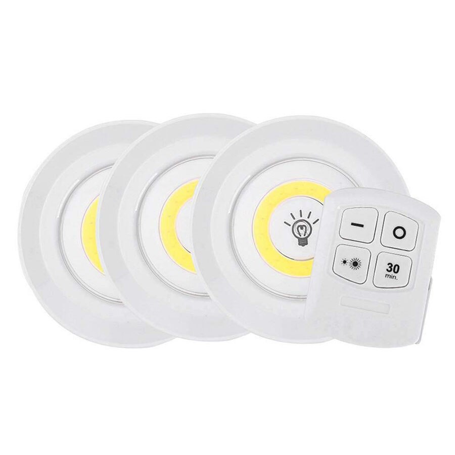 Dimmable Round LED Under Cabinet Lights with Remote Control
