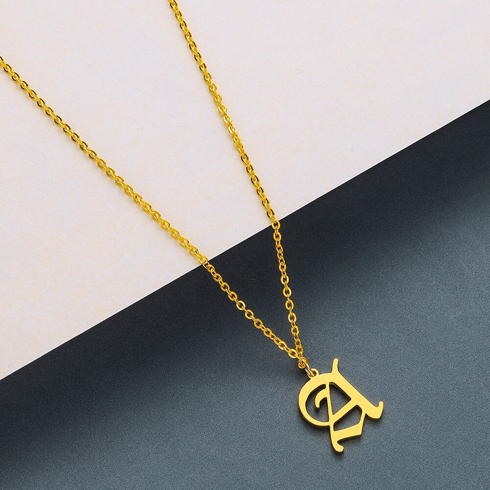 Men's Gothic Letter Shaped Pendant Necklace