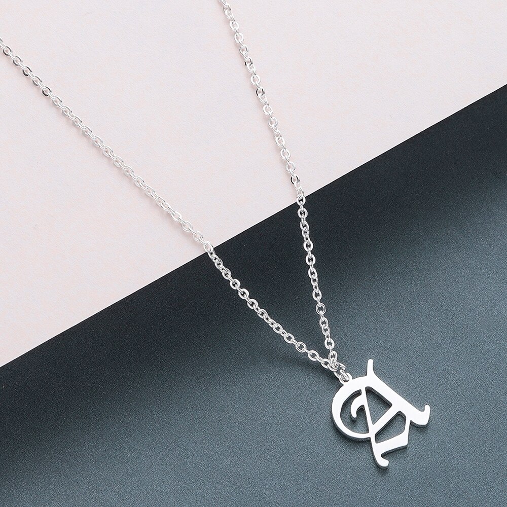 Men's Gothic Letter Shaped Pendant Necklace