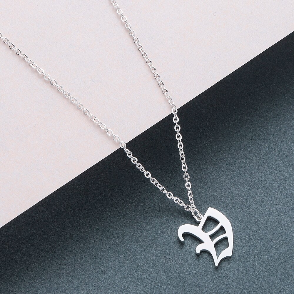 Men's Gothic Letter Shaped Pendant Necklace