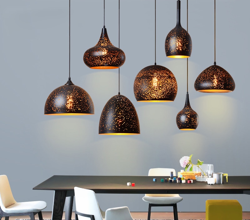 Nordic Wrought Iron Porous Etched Loft Style Pendant Lamp - Sage Design Group - Annette Sage, CEO