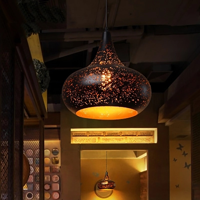 Nordic Wrought Iron Porous Etched Loft Style Pendant Lamp - Sage Design Group - Annette Sage, CEO