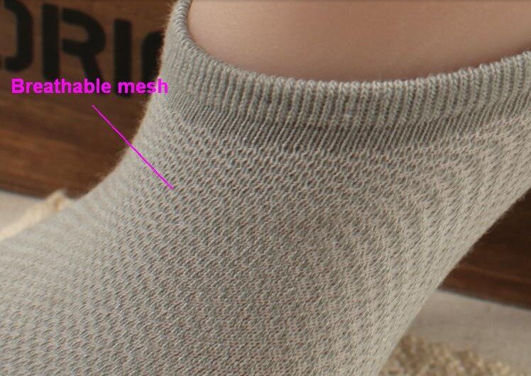 Men's Bamboo Fiber Ankle Socks 5 Pairs Set