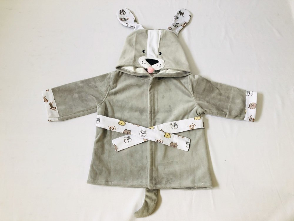 Hooded Animal Bathrobe for Boys