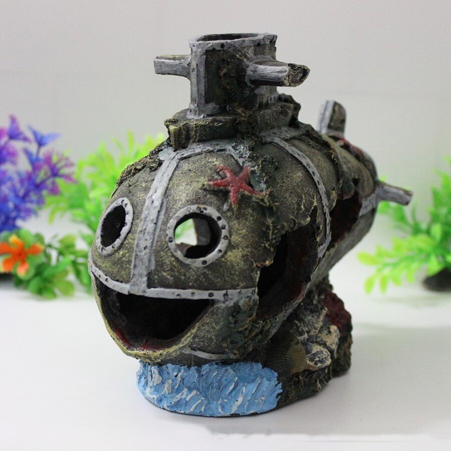 Sunk Submarine Aquarium Decor