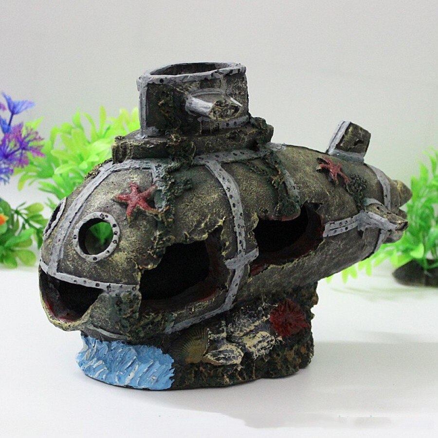 Sunk Submarine Aquarium Decor