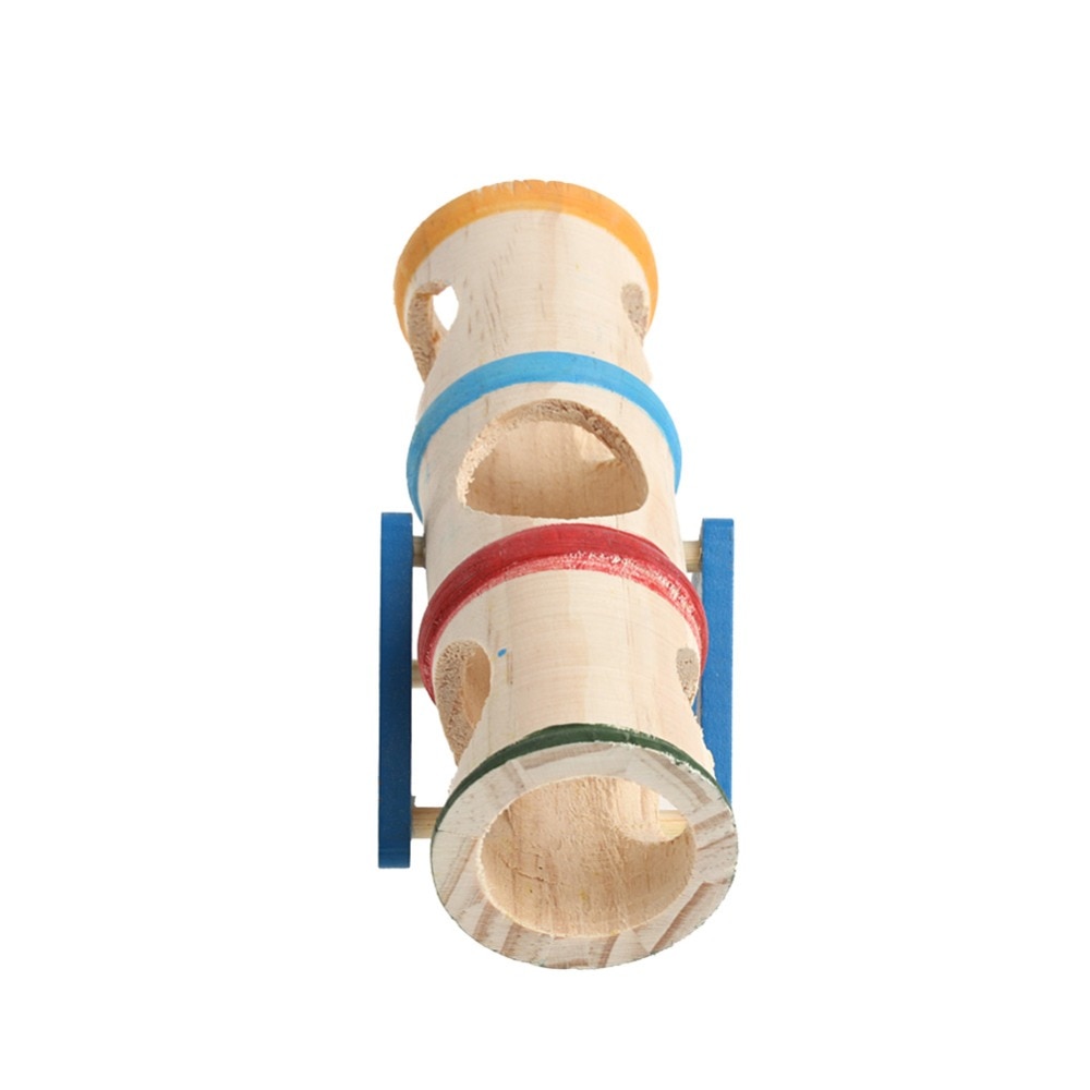 Wooden Seesaw Tube Toy for Small Pets