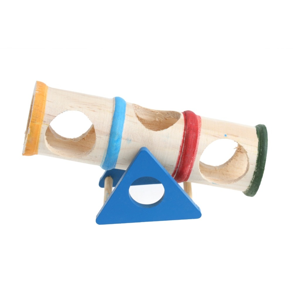 Wooden Seesaw Tube Toy for Small Pets