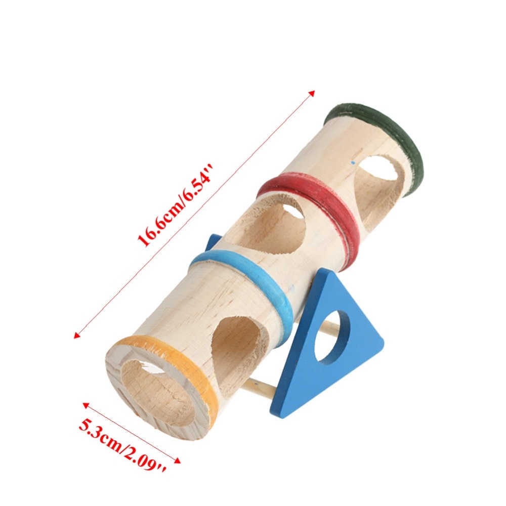 Wooden Seesaw Tube Toy for Small Pets