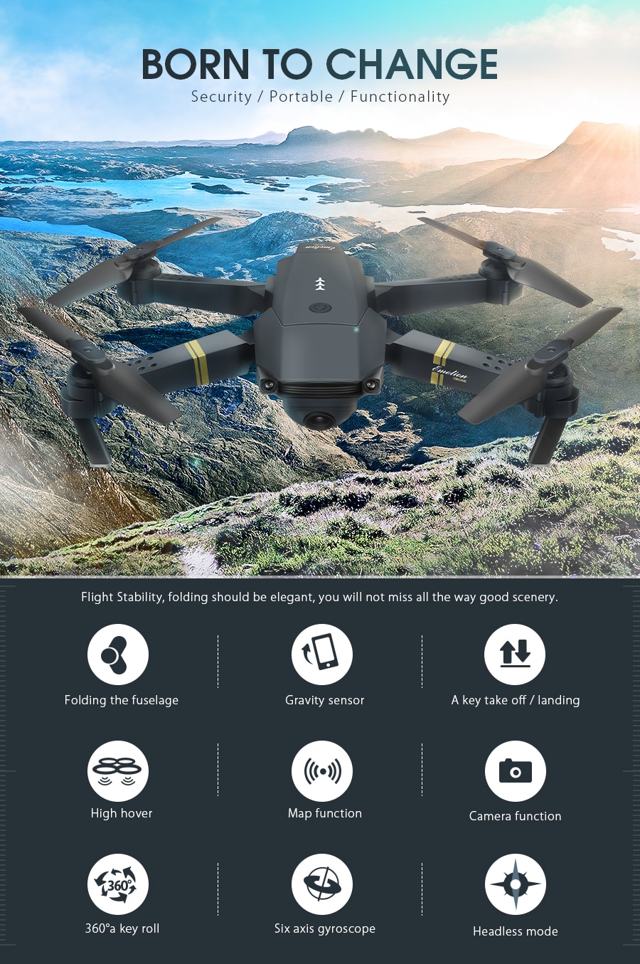 Foldable Design RC Quadcopter with Camera