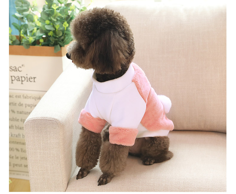 Rabbit Printed Warm Fleece Coat for Small Pets