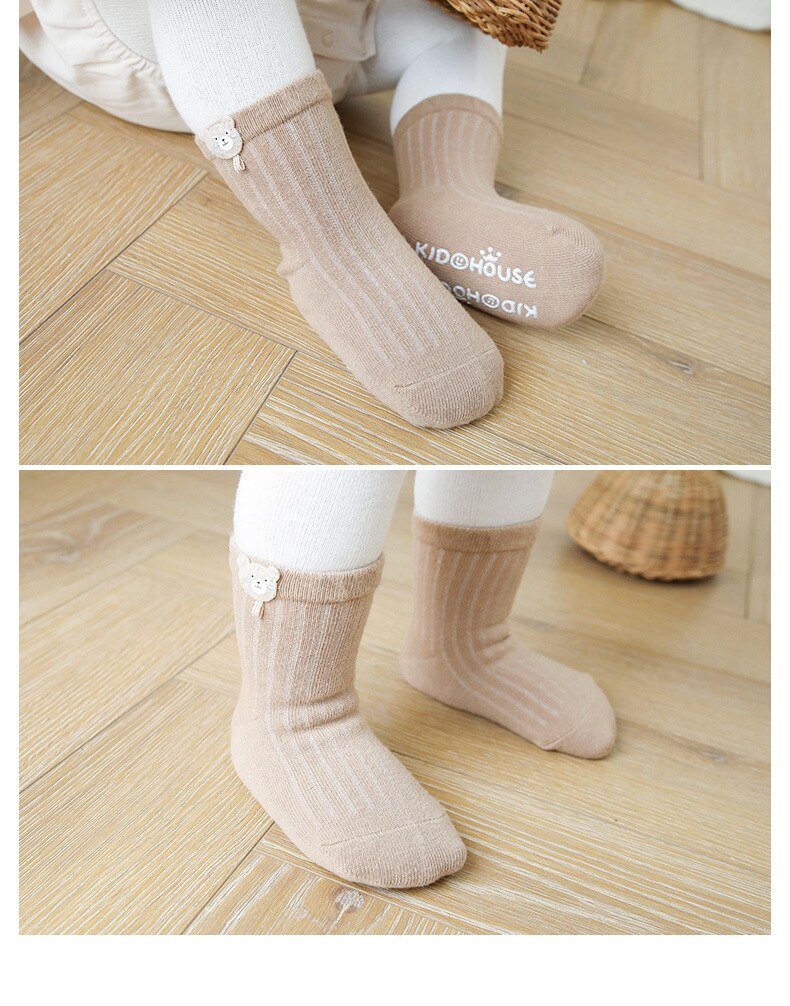 3 Pairs Cute Cartoon Newborn Socks