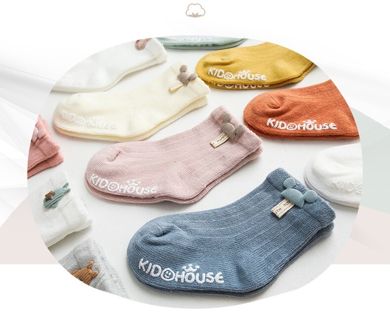 3 Pairs Cute Cartoon Newborn Socks
