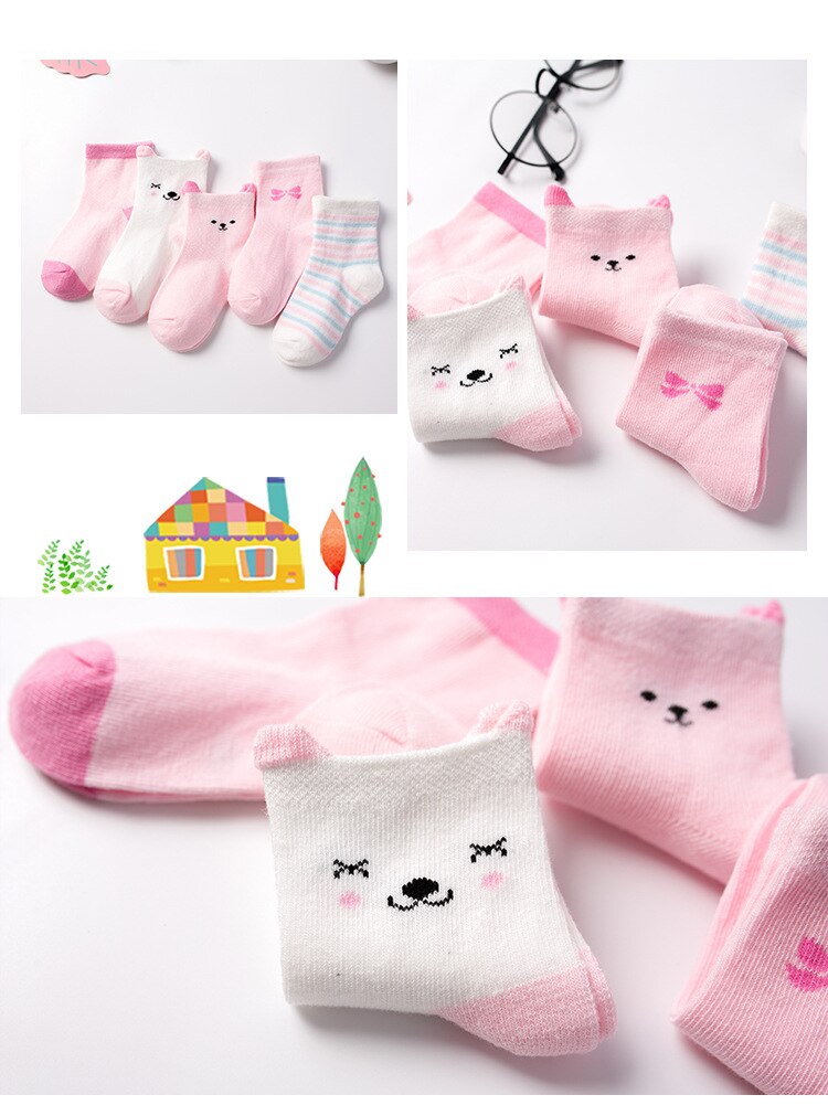 5 Pairs Spring Soft Socks