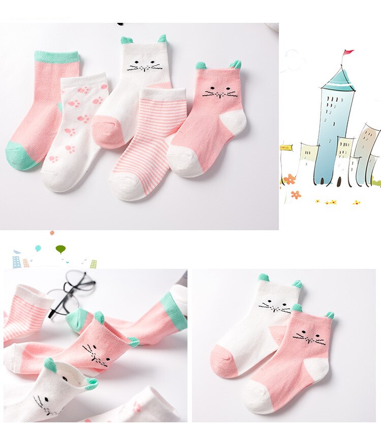 5 Pairs Spring Soft Socks