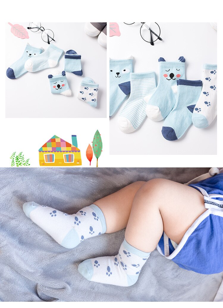 5 Pairs Spring Soft Socks