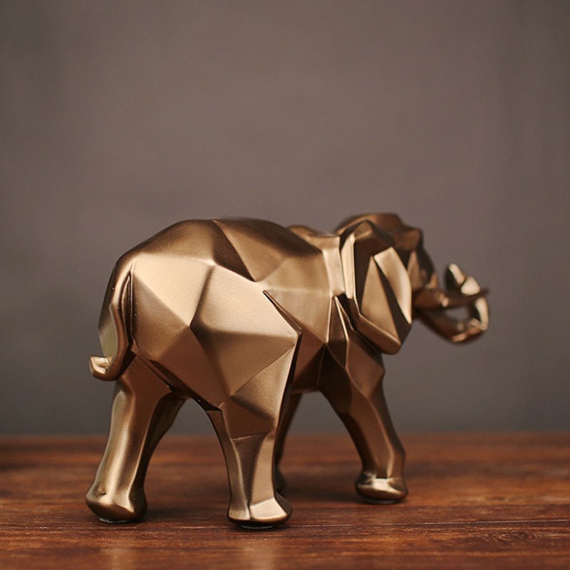 Gold Elephant Statue for Home Decorating