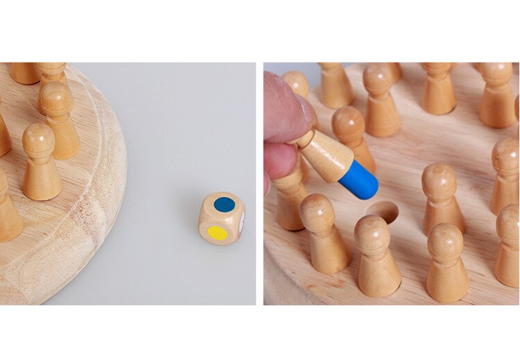 Kids party game Wooden Memory Match Stick Chess Game Fun Block Board Game Educational Color Cognitive Ability Toy for Children