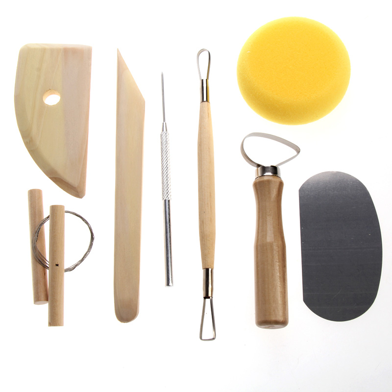 8 Piece Set Clay Ceramics Molding Tools Wood Knife Pottery Tool Practical