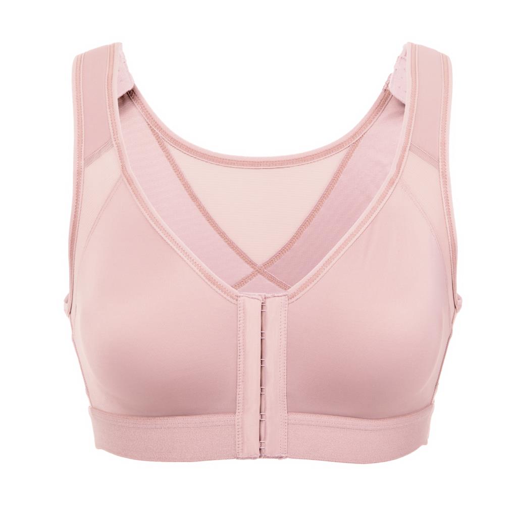 Delimira Women's Full Coverage Wire Free Back Support Front Closure Bra
