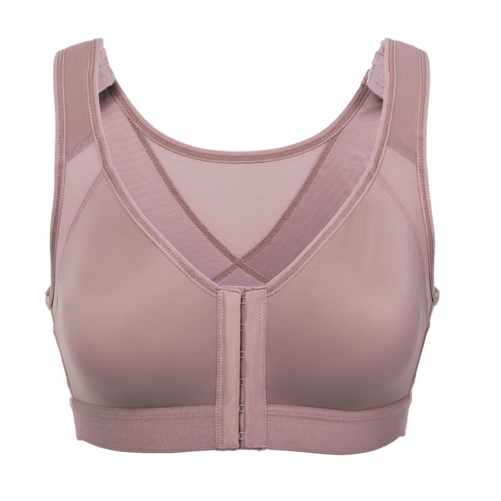 Delimira Women's Full Coverage Wire Free Back Support Front Closure Bra