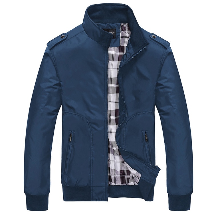 Casual Stand Collar Slim Jacket for Men