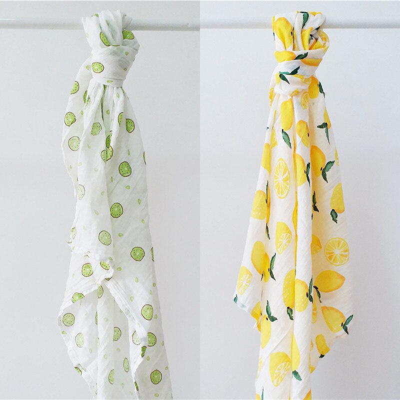 Geometric Floral Printed Muslin Swaddle Blanket