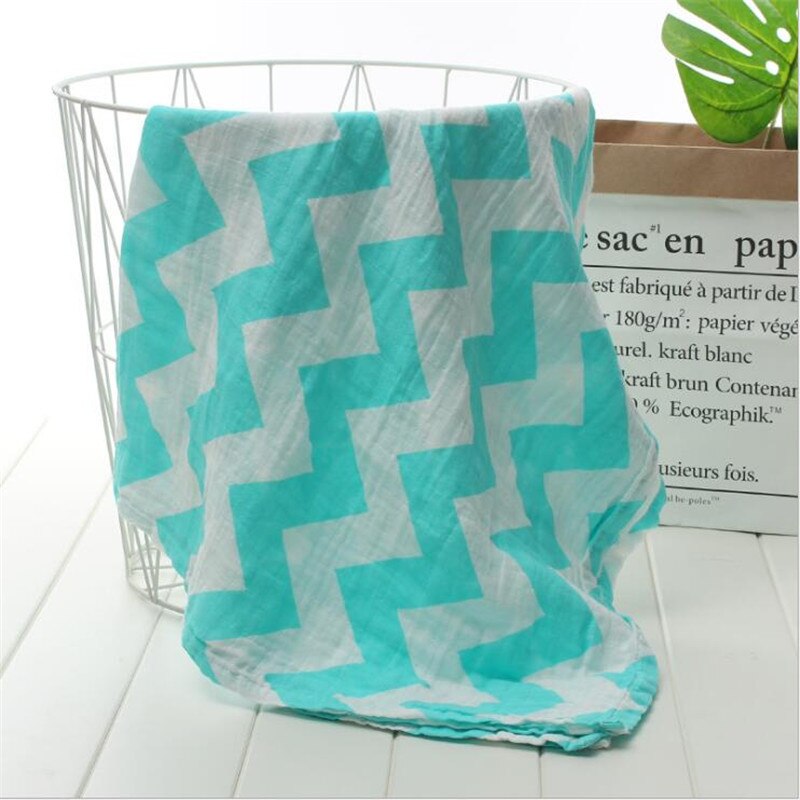 Geometric Floral Printed Muslin Swaddle Blanket